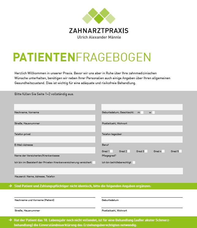 Patientenfragebogen